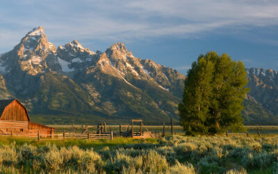 Daybreak at the Tetons--Pano