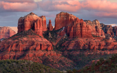 Twilight at Cathedral Rock Panoramic